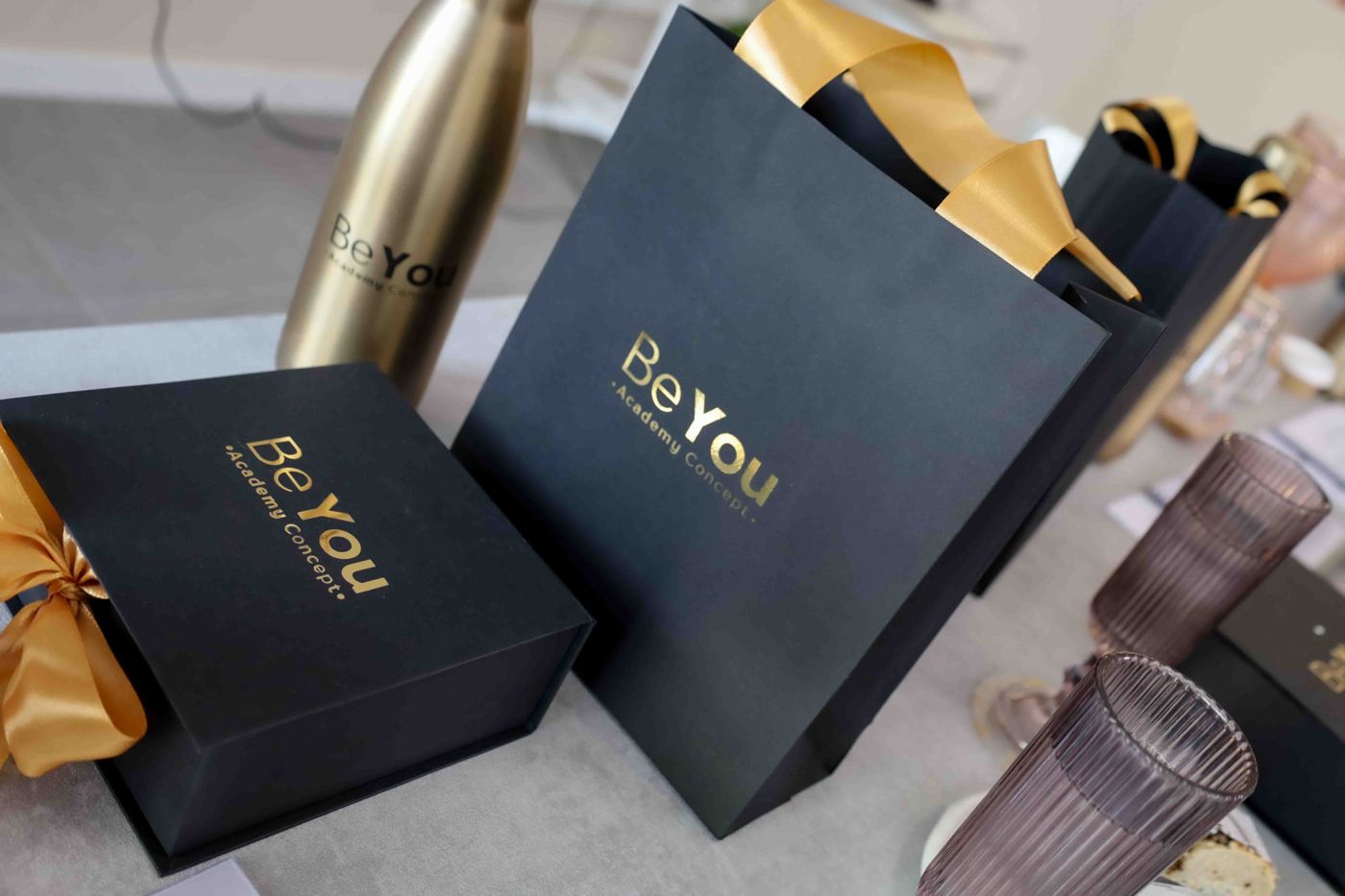 Kit presente entregue às alunas da Be You Academy